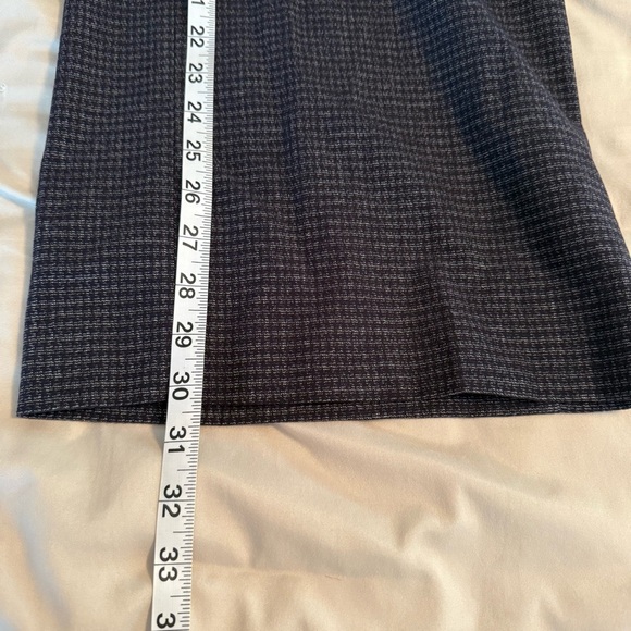 Loft Women’s Size 14 High Waist Trouser Wide Leg Navy Houndstooth Dress Pants - Picture 13 of 13